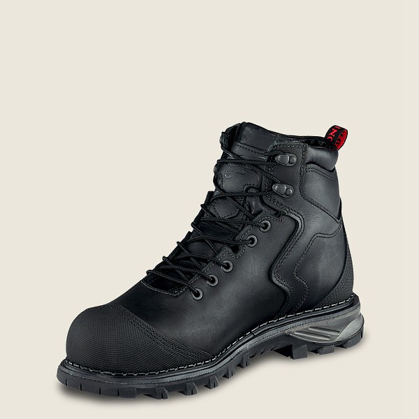 Botas de Seguridad Red Wing Hombre Negros - Burnside - 6-Inch Waterproof Toe - 184-PYJZIB